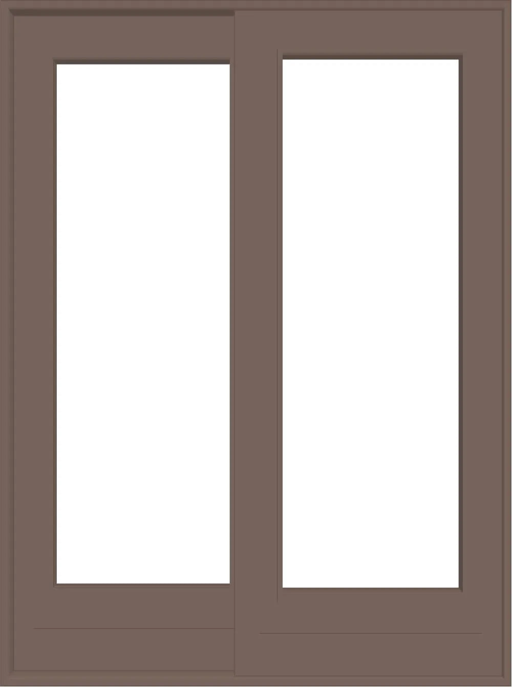 ANDERSEN FWG80611 400 Series 95-1/4" X 82-3/8" Frenchwood Sliding/Gliding Vinyl Exterior Wood Interior Dual Pane Low-E Tempered Argon Fill Glass 2 Panel Patio Door Grilles/Screen/Assembeled Options