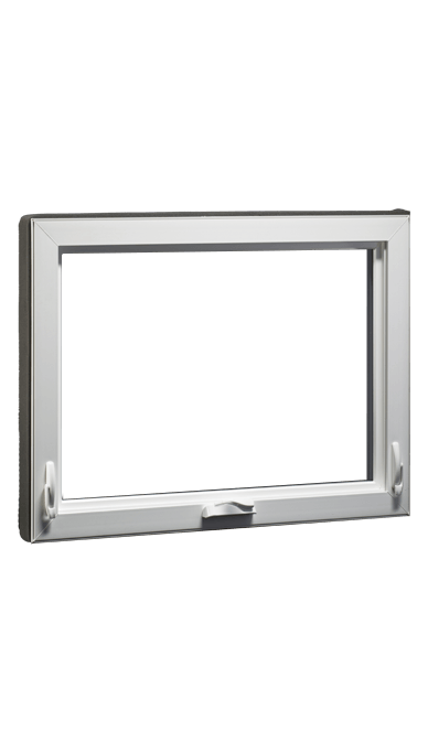 MI WINDOWS V3000 Series 9660 Venting Awning 2'0 Wide New Construction Vinyl White Low-E Argon Gas Filled Dual Pane Glass Full Screen/Frosted/Tempered Optional