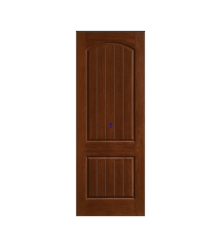 THERMATRU 6'8" Or 8'0" Classic Craft Mahogany Square Top Panel Exterior Prehung Door CCR205/CCR8205