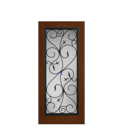 THERMATRU 6'8" Or 8'0" Classic Craft Mahogany Square Top Full Lite Exterior Prehung Door CCR30020/CR30027/CCR1528