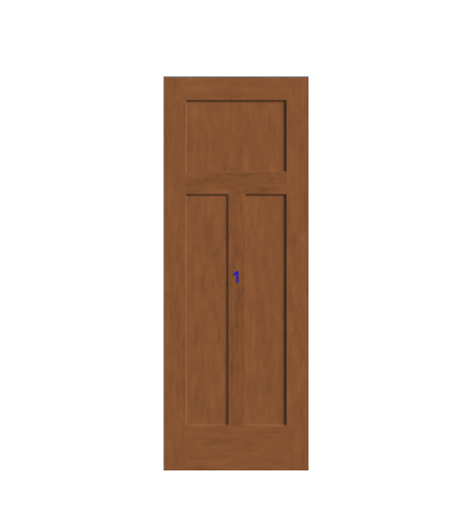 THERMATRU 6'8" Or 8'0" Classic Craft American Fir Panel Exterior Prehung Door CCA1125-DDBF5/ CCA81125-DDBF5