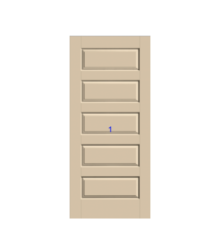 THERMATRU 6'8" Classic Craft Canvas Panel Exterior Prehung Door CCV050