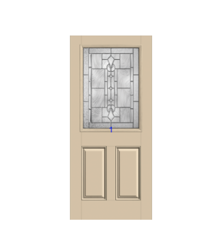 THERMATRU 6'8" Classic Craft Canvas 1/2 Lite Exterior Prehung Door CCV06020-LE/CCV06020XE/CCV06023_C/CCV06022_D