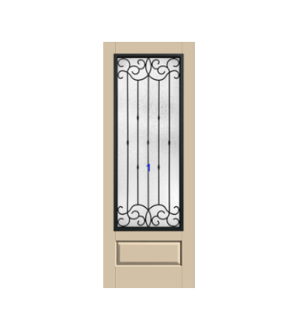 THERMATRU 6'8" Or 8'0" Classic Craft Canvas 3/4 Lite Exterior Prehung Door CCV05020-LE/CCV05027_W/ CCV1519_W/CCV805020-LE/ CCV805027_W/ CCV81519_W