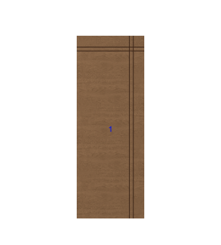 THERMATRU 6'8", 7'0" Or 8'0" Classic Craft Walnut Flush Exterior Prehung Door CCW900L/ CCW8900L