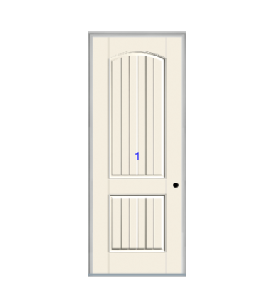 THERMATRU 6'8" Or 8'0" Smooth Star Fiberglass Panel Exterior Prehung Door S205 S8201