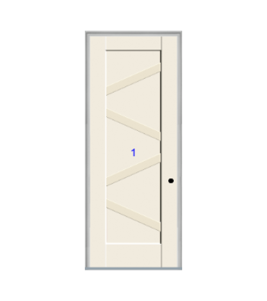THERMATRU 6'8" Or 8'0" Smooth Star Fiberglass Panel Exterior Prehung Door S3601L-DDBF2 S83601L-DDBF2