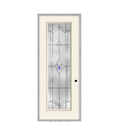 THERMATRU 6'8" Or 8'0" Smooth Star Fiberglass Full Lite Insulated Glass Exterior Prehung Door