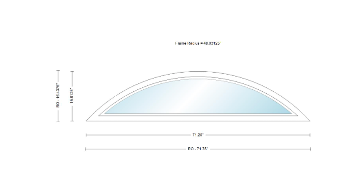 Andersen 400 Series Specialty Eyebrow Fixed Window With Frenchwood Gliding Frame Cladding Vinyl Exterior Wood Interior Low-E4 Argon Dual Pane Tempered Optional FCFW50 Or FCFW60