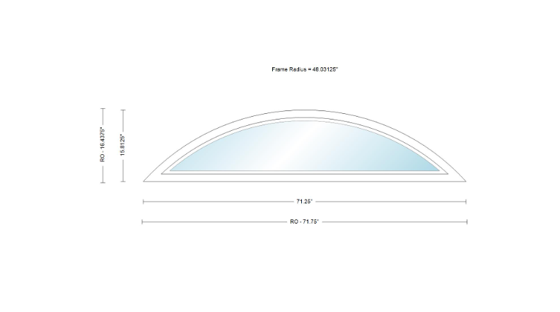 Andersen 400 Series Specialty Eyebrow Fixed Window With Frenchwood Hinged Frame Cladding Vinyl Exterior Wood Interior Low-E4 Argon Dual Pane Tempered Optional FCFW50 Or FCFW60