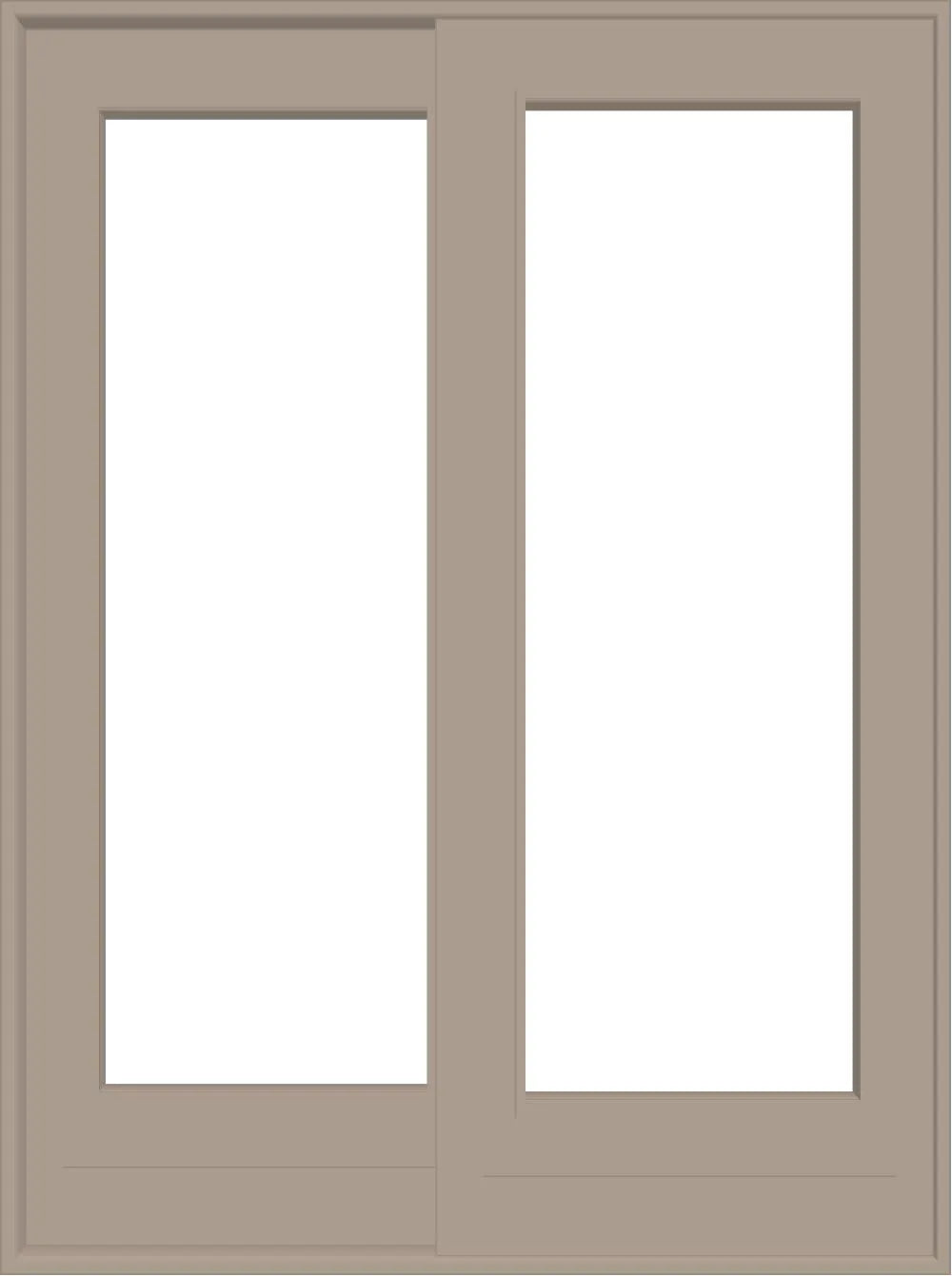 ANDERSEN FWG6080 400 Series 71-1/4" X 95-1/2" Frenchwood Sliding/Gliding Vinyl Exterior Wood Interior Dual Pane Low-E Tempered Argon Fill Glass 2 Panel Patio Door Grilles/Screen/Assembeled Options