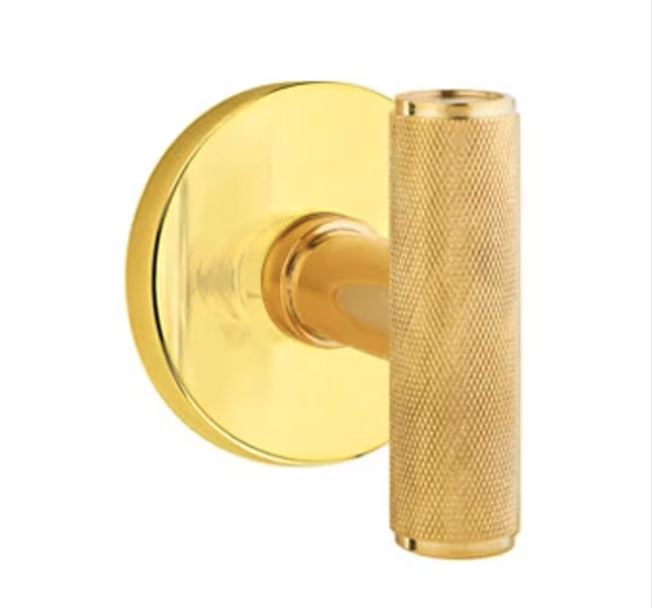 EMTEK The Ace Knurled Knob Quincy, Disk, Square, Modern Rectangular, Or Urban Modern Rosette Door Knob Handle Passage, Privacy, Or Dummy Many Color Options