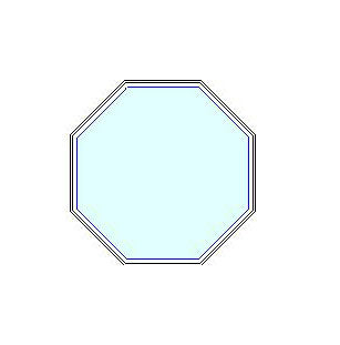 Marvin Essential Direct Glazed Octagon Fixed Picture Window Fiberglass Exterior And Interior Low-E2 With Argon Glass Tempered Optional