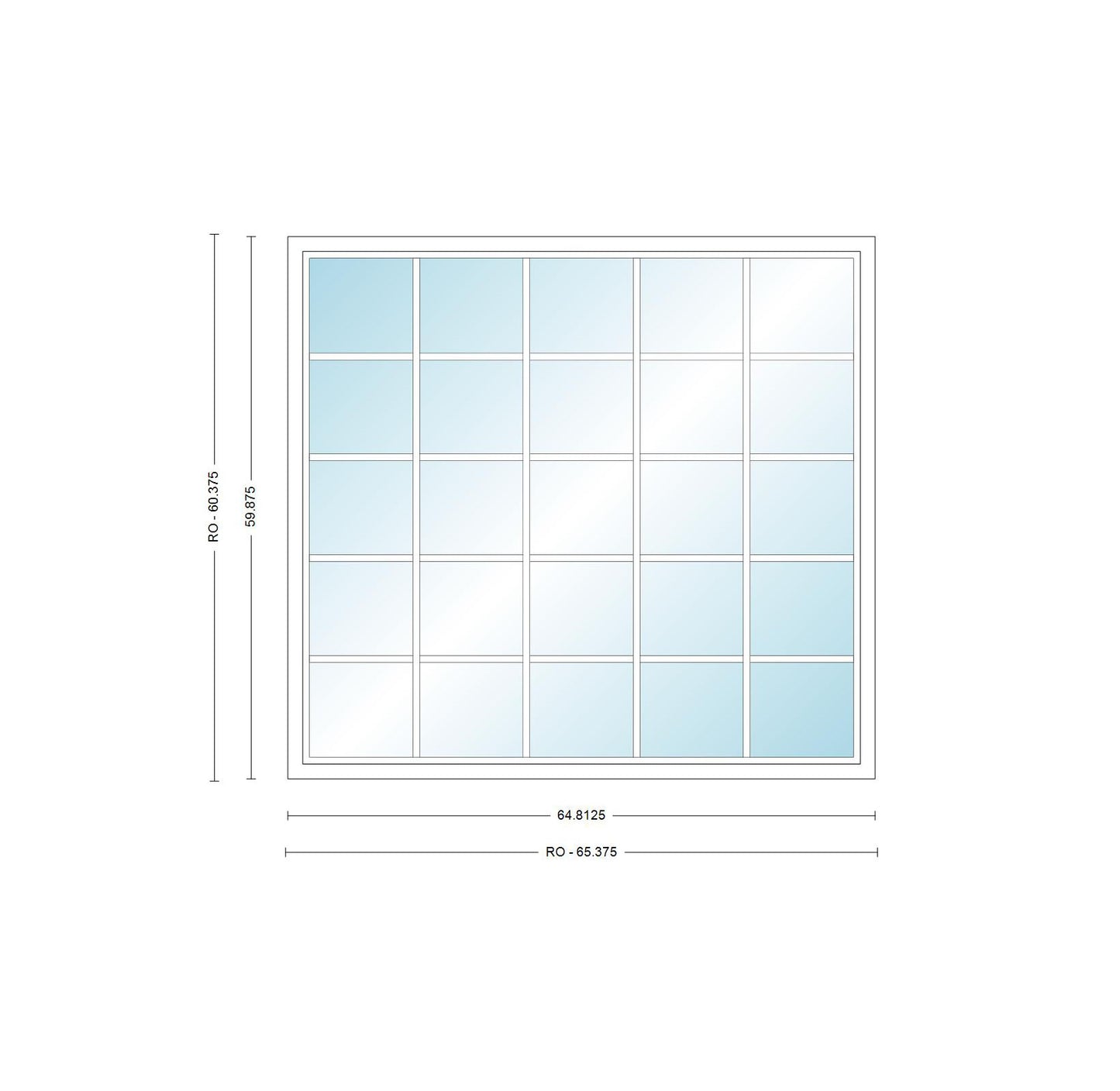 ANDERSEN Windows 400 Series Picture Window Fixed 64-13/16" Wide Vinyl Exterior Wood Interior Low-E4 Dual Pane Argon Full Glass Grilles Optional P5530, P5535, P5540, P5545, Or P5550