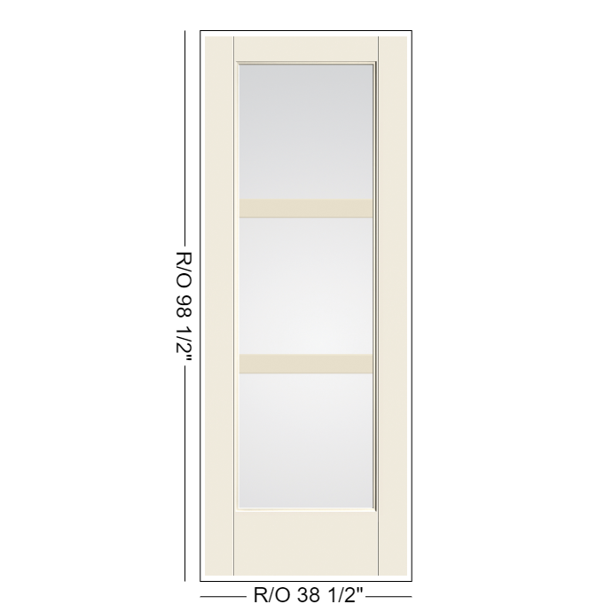 THERMATRU Full Lite 2'8" Or 3'0" X 6'8" Or 8'0" Smooth Star Fiberglass Exterior Prehung Door Flush Glazed SDL Wide Profile S5700 Or S85700