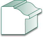 PVC 138BB 1-3/8 X 1-3/8 X 16' PVC Backband Molding