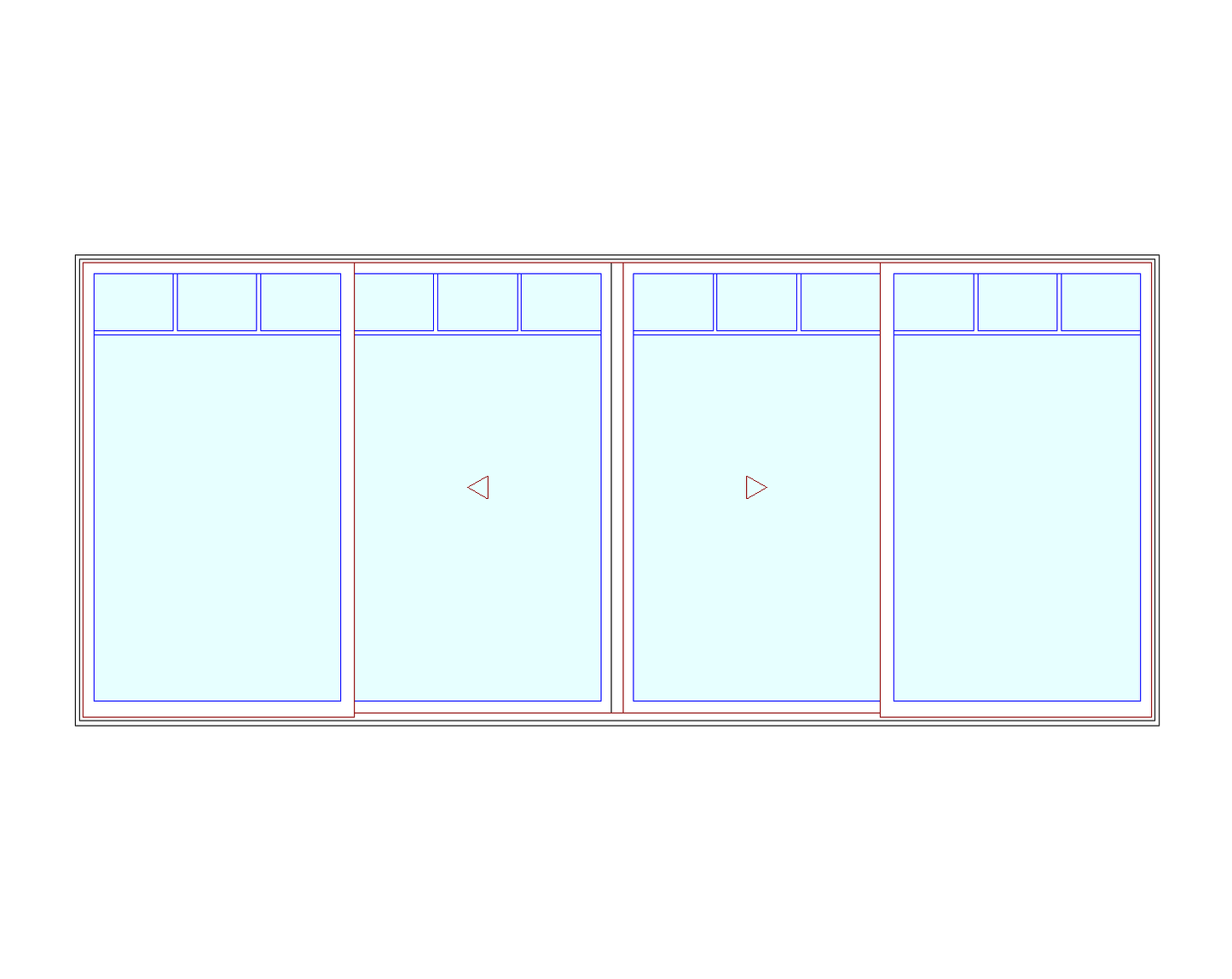 MARVIN Elevate CN 16068 4 Panel Sliding Patio Door OXXO 189" X 82" Ultrex Fiberglass Exterior Wood Interior Clear Tempered Glass Low-E2 With Argon Grilles/Screen Optional