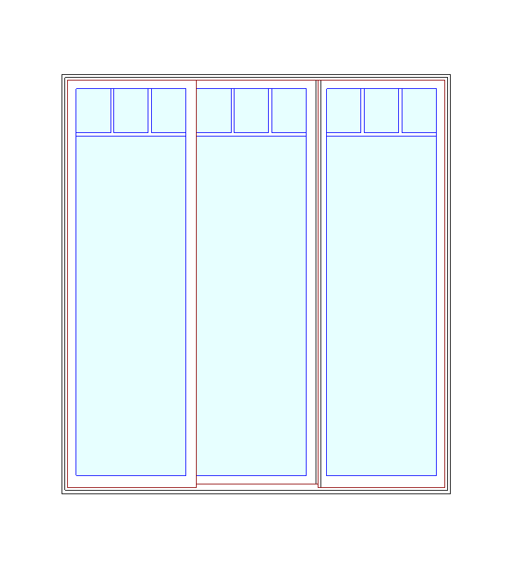 MARVIN Elevate CN 7680 3 Panel Sliding Patio Door 88.5" X 95.5" Ultrex Fiberglass Exterior Wood Interior Clear Tempered Glass Low-E2 With Argon Grilles/Screen Optional