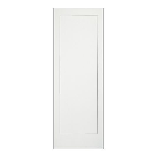 REEB 7'0 X 1-3/8 Or 1-3/4 1 Panel Primed Flat Shaker Sticking Interior Door PR8720