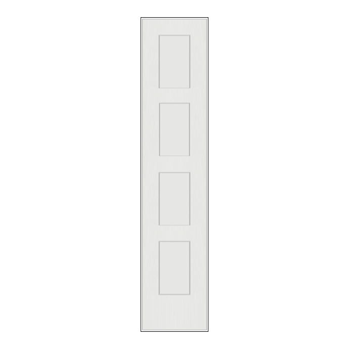 REEB 7'0 X 1-3/8 4 Panel Equal Primed Flat Shaker Sticking Interior Door PR8740