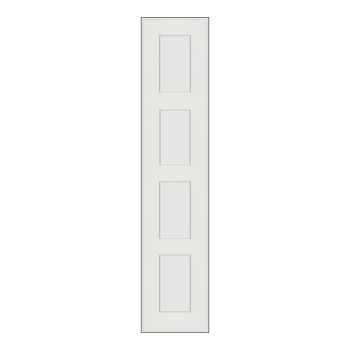 REEB 7'0 X 1-3/8 4 Panel Equal Primed Flat Ovolo Sticking Interior Door PR8040