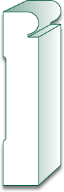 PVC BDB35 3/4 X 3-1/2 X 16' PVC Base/Casing Molding