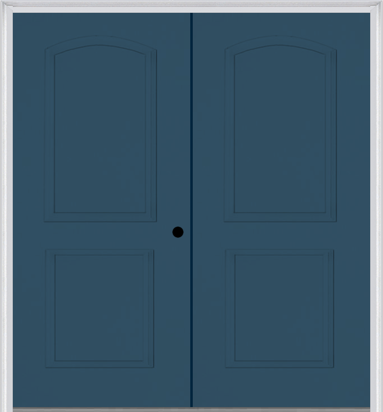 MMI TWIN/DOUBLE 2 PANEL ARCH 6'8" FIBERGLASS SMOOTH EXTERIOR PREHUNG DOOR 22