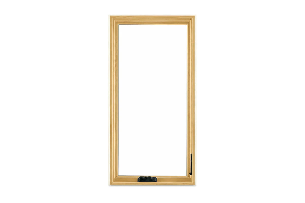 MARVIN Elevate Windows Casement CN17 Wide Ultrex Fiberglass Exterior Warm Bare Pine Interior New Construction Low E2 Argon Full Screen Optional CN