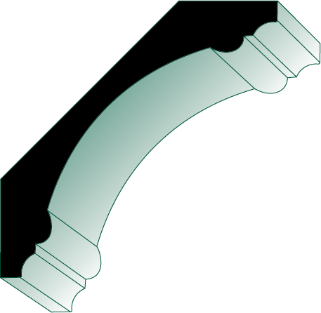 DCR734 18' Poplar Designer's Series Crown/Cove Molding