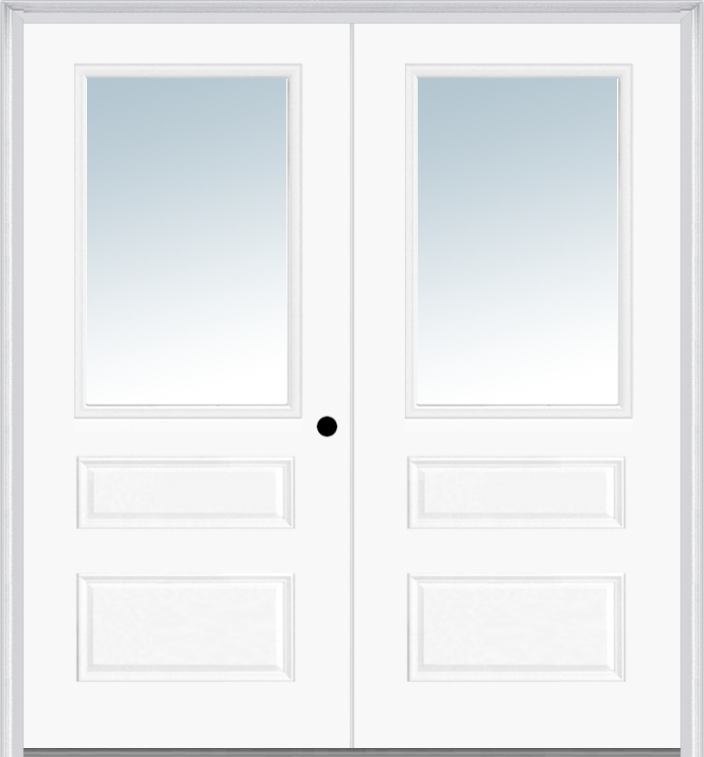 MMI TWIN/DOUBLE 1/2 LITE HORIZONTAL 2 PANEL 6'0