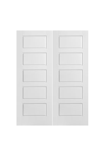 MASONITE Twin/Double Interior Molded Riverside 6'8" X 1-3/8 Hollow/Solid Prehung Door