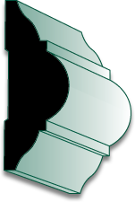ES6 16' Primed Pine Chair Rail Molding