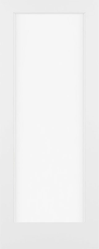 1 Lite Clear/Frosted 6'8" X 1-3/8 Primed Pine Shaker Tempered Glass Interior French Door