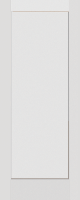 REEB 6'8 X 1-3/8 Or 1-3/4 1 Panel Primed Flat Shaker Sticking Interior Door PR8720