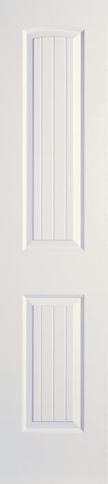 JELDWEN Molded Santa Fe 6'8 X 1-3/8 Ovolo Sticking 2 Panel Arch Top Planked Smooth Surface Hollow/Solid Interior Door