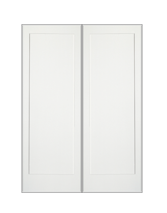 REEB Twin/Double 7'0 X 1-3/8 Or 1-3/4 1 Panel Primed Flat Shaker Sticking Interior Prehung Door PR8720