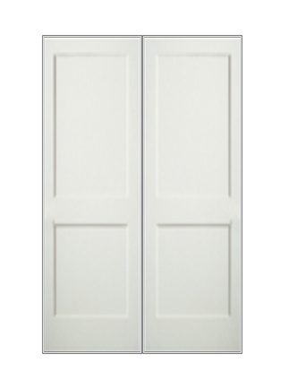 REEB Twin/Double 8'0 X 1-3/8 Or 1-3/4 2 Panel Primed Flat Shaker Sticking Interior Prehung Door PR8782