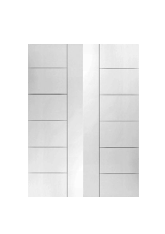 MASONITE Twin/Double Interior Molded Berkley 6'8 X 1-3/8 Hollow/Solid Prehung Door
