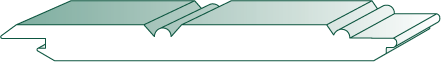 PVC ECB55 1/2 X 6 X 16' PVC Edge & Center Bead (Stealth) Molding