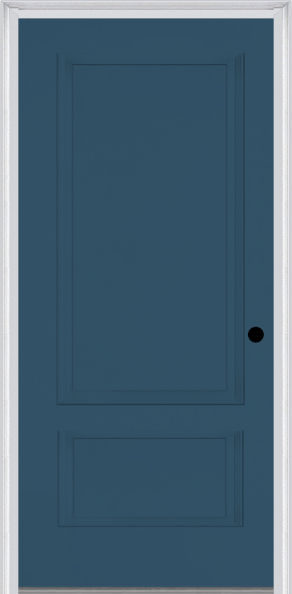 MMI 2 Panel 3'0" X 6'8" Fiberglass Smooth Exterior Prehung Door 110