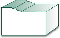 PVC WM180 1-1/4 X 2 X 16' PVC Brickmould Molding