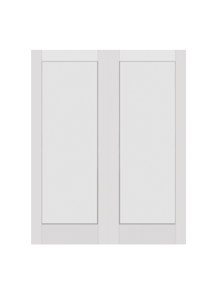 REEB Twin/Double 6'8 X 1-3/8 Or 1-3/4 1 Panel Primed Flat Shaker Sticking Interior Prehung Door PR8720