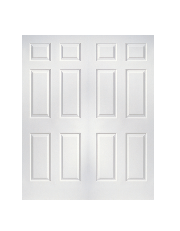 JELDWEN Twin/Double Molded Smooth Colonist 6'8 X 1-3/8 Cove And Bead Sticking 6 Panel Smooth Surface Hollow/Solid Interior Prehung Door