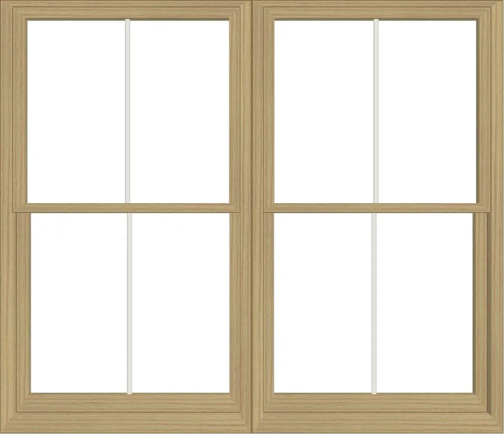 ANDERSEN Windows 400 Series Twin Double Hung 51-3/8" Wide Equal Sash Vinyl Exterior Wood Interior Low-E4 Dual Pane Glass Full Screen/Tempered/Frosted/Grilles Optional TW2032-2, TW2036-2, TW20310-2, TW2042-2, TW2046-2, TW20410-2, Or TW2052-2