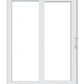 PELLA Lifestyle Series Contemporary 2 Panel 83.25" X 81.5" Advanced Low-E Insulating Tempered Argon Fill Glass Assembled Sliding/Gliding Patio Door Grilles/Screen Options