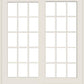 ANDERSEN FWG60611 400 Series 71-1/4" X 82-3/8" Frenchwood Sliding/Gliding Vinyl Exterior Wood Interior Dual Pane Low-E Tempered Argon Fill Glass 2 Panel Patio Door Grilles/Screen/Assembeled Options
