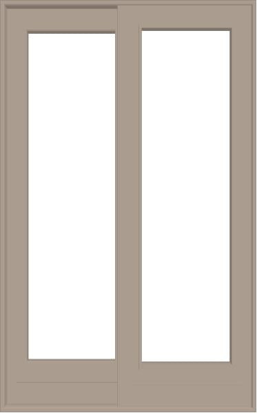 ANDERSEN FWG5080 400 Series 59-1/4" X 95-1/2" Frenchwood Sliding/Gliding Vinyl Exterior Wood Interior Dual Pane Low-E Tempered Argon Fill Glass 2 Panel Patio Door Grilles/Screen/Assembeled Options