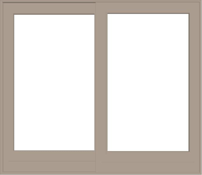 ANDERSEN FWG80611 400 Series 95-1/4" X 82-3/8" Frenchwood Sliding/Gliding Vinyl Exterior Wood Interior Dual Pane Low-E Tempered Argon Fill Glass 2 Panel Patio Door Grilles/Screen/Assembeled Options