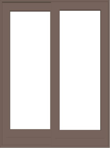 ANDERSEN FWG6080 400 Series 71-1/4" X 95-1/2" Frenchwood Sliding/Gliding Vinyl Exterior Wood Interior Dual Pane Low-E Tempered Argon Fill Glass 2 Panel Patio Door Grilles/Screen/Assembeled Options