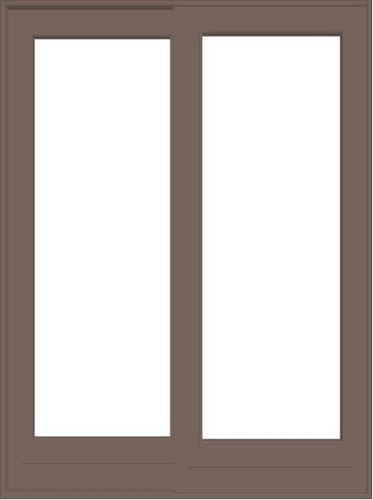 ANDERSEN FWG6080 400 Series 71-1/4" X 95-1/2" Frenchwood Sliding/Gliding Vinyl Exterior Wood Interior Dual Pane Low-E Tempered Argon Fill Glass 2 Panel Patio Door Grilles/Screen/Assembeled Options